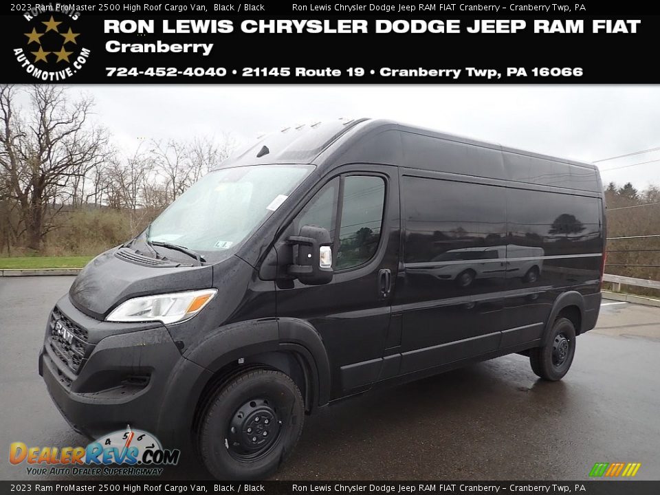 2023 Ram ProMaster 2500 High Roof Cargo Van Black / Black Photo #1