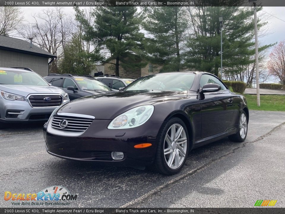 2003 Lexus SC 430 Twilight Amethyst Pearl / Ecru Beige Photo #2