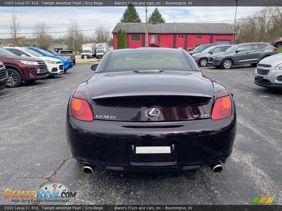 2003 Lexus SC 430 Twilight Amethyst Pearl / Ecru Beige Photo #4