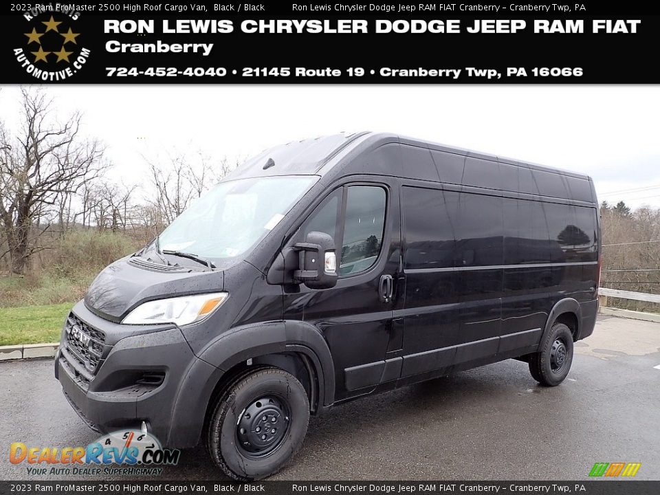 2023 Ram ProMaster 2500 High Roof Cargo Van Black / Black Photo #1