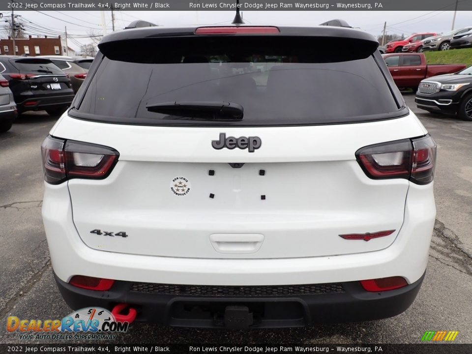 2022 Jeep Compass Trailhawk 4x4 Bright White / Black Photo #4