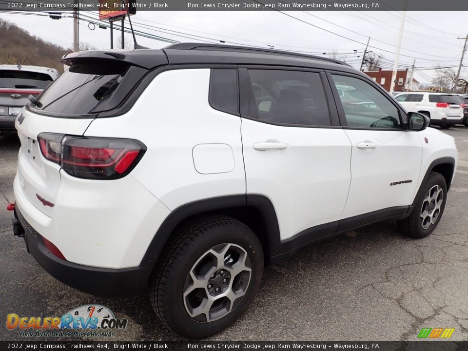 2022 Jeep Compass Trailhawk 4x4 Bright White / Black Photo #6