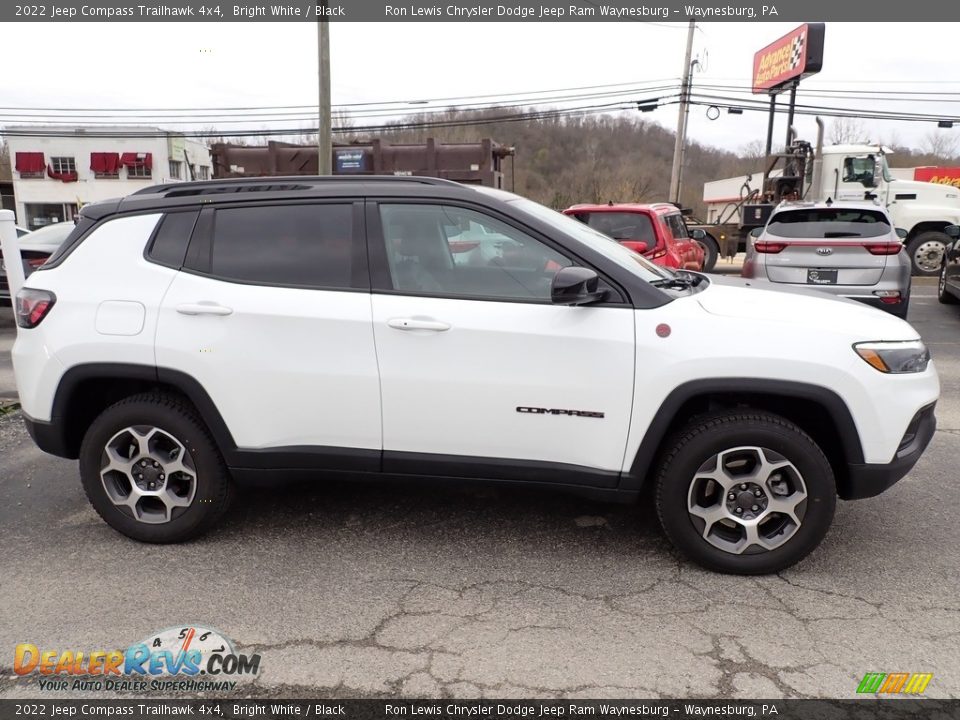 2022 Jeep Compass Trailhawk 4x4 Bright White / Black Photo #7