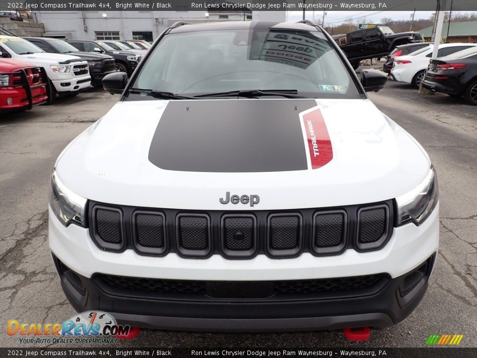 2022 Jeep Compass Trailhawk 4x4 Bright White / Black Photo #9