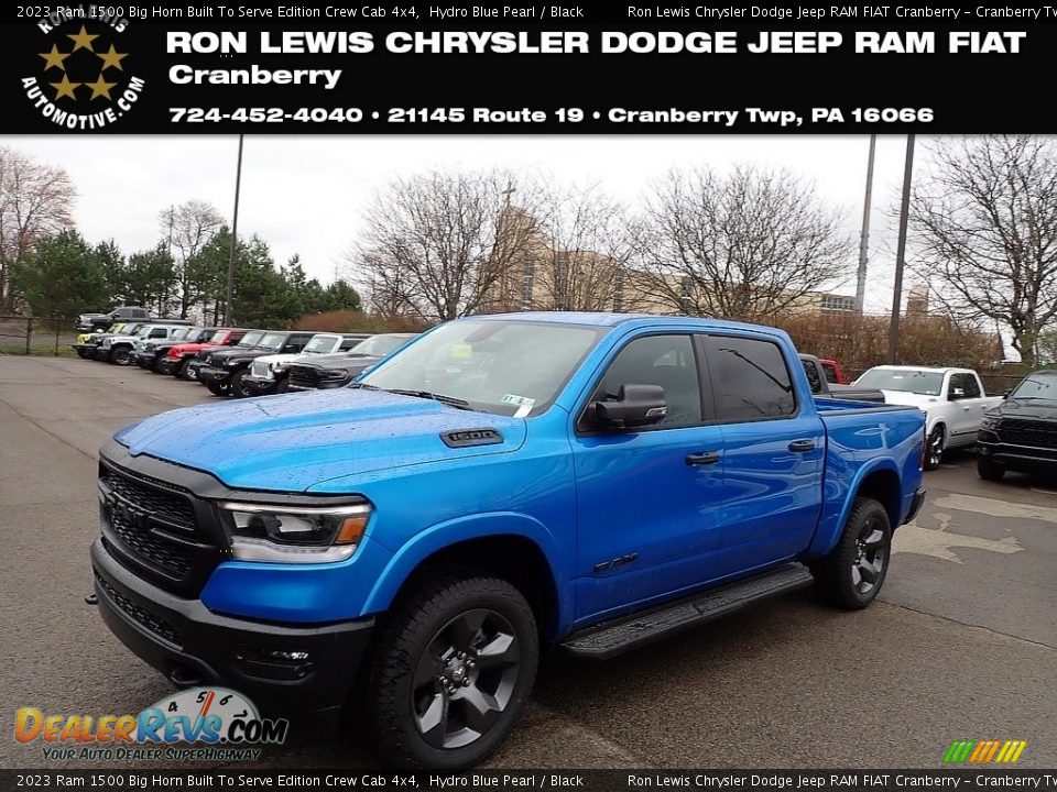 2023 Ram 1500 Big Horn Built To Serve Edition Crew Cab 4x4 Hydro Blue Pearl / Black Photo #1