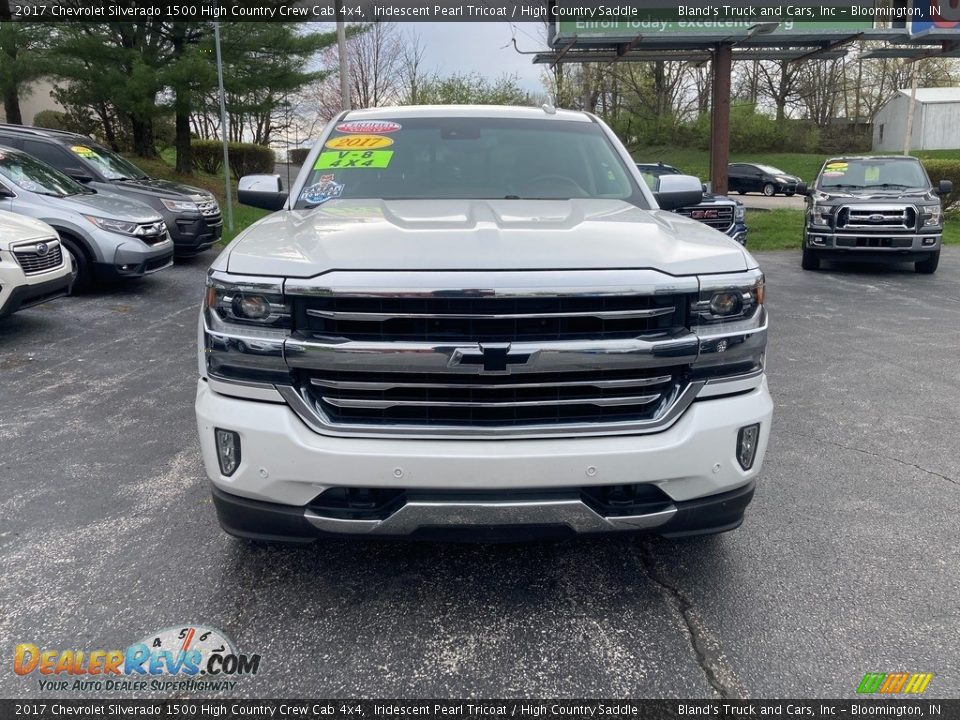 2017 Chevrolet Silverado 1500 High Country Crew Cab 4x4 Iridescent Pearl Tricoat / High Country Saddle Photo #8