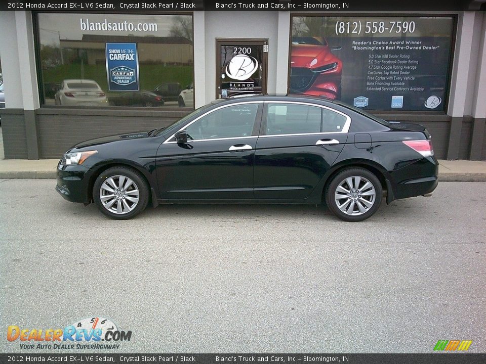 2012 Honda Accord EX-L V6 Sedan Crystal Black Pearl / Black Photo #1