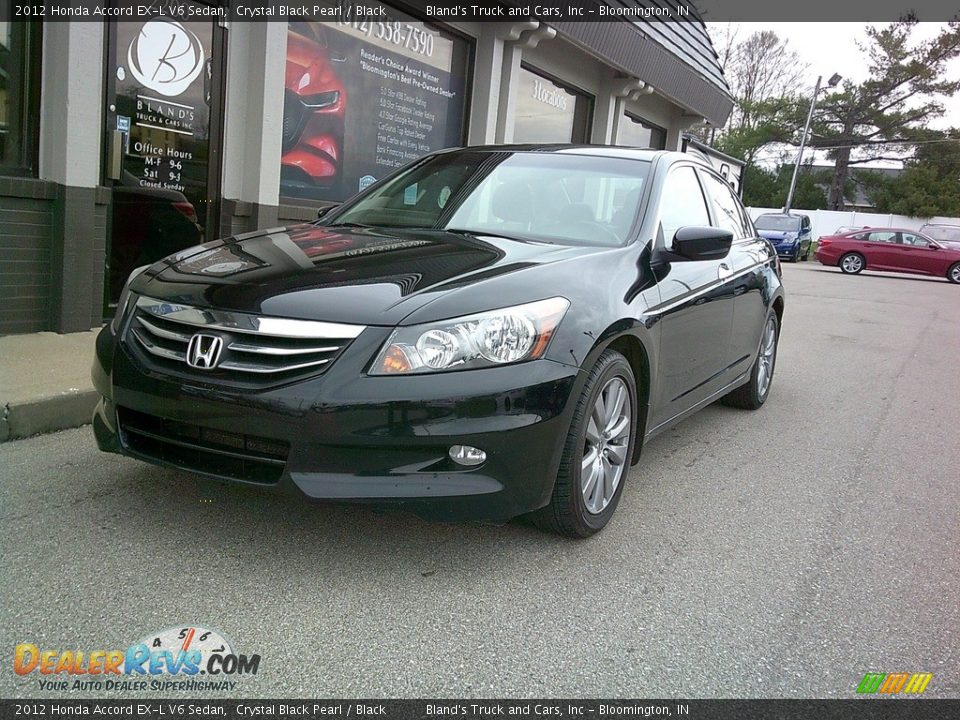 2012 Honda Accord EX-L V6 Sedan Crystal Black Pearl / Black Photo #2