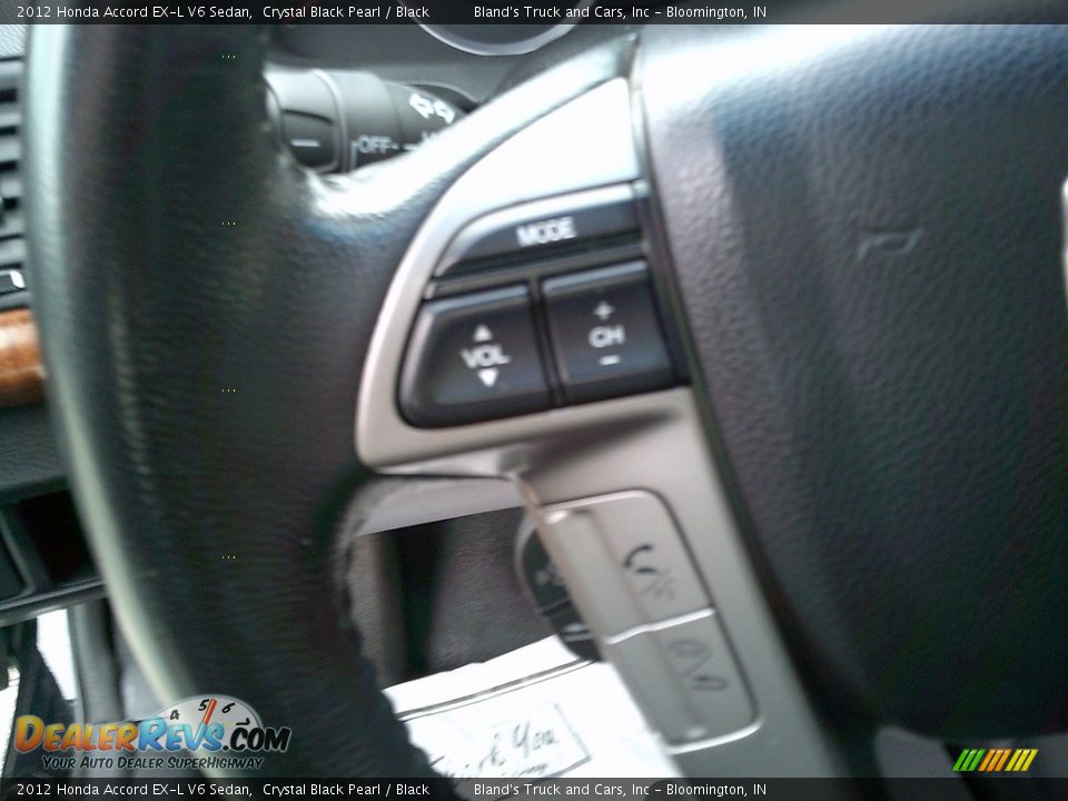 2012 Honda Accord EX-L V6 Sedan Crystal Black Pearl / Black Photo #13