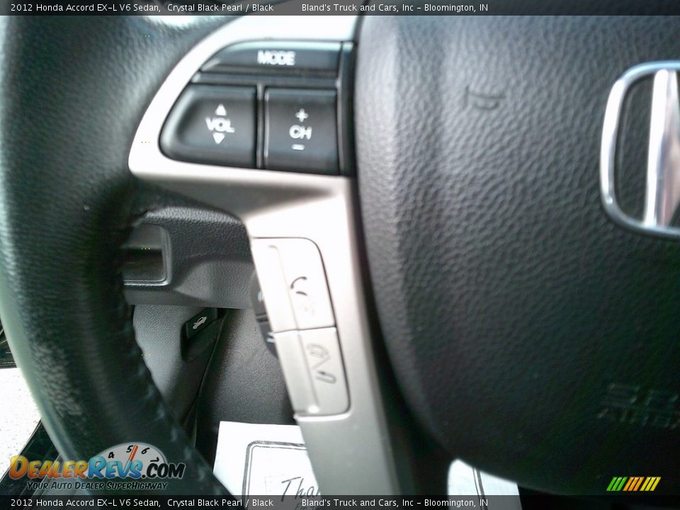 2012 Honda Accord EX-L V6 Sedan Crystal Black Pearl / Black Photo #15