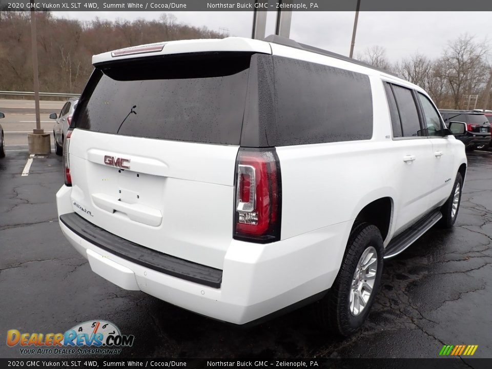 2020 GMC Yukon XL SLT 4WD Summit White / Cocoa/Dune Photo #6