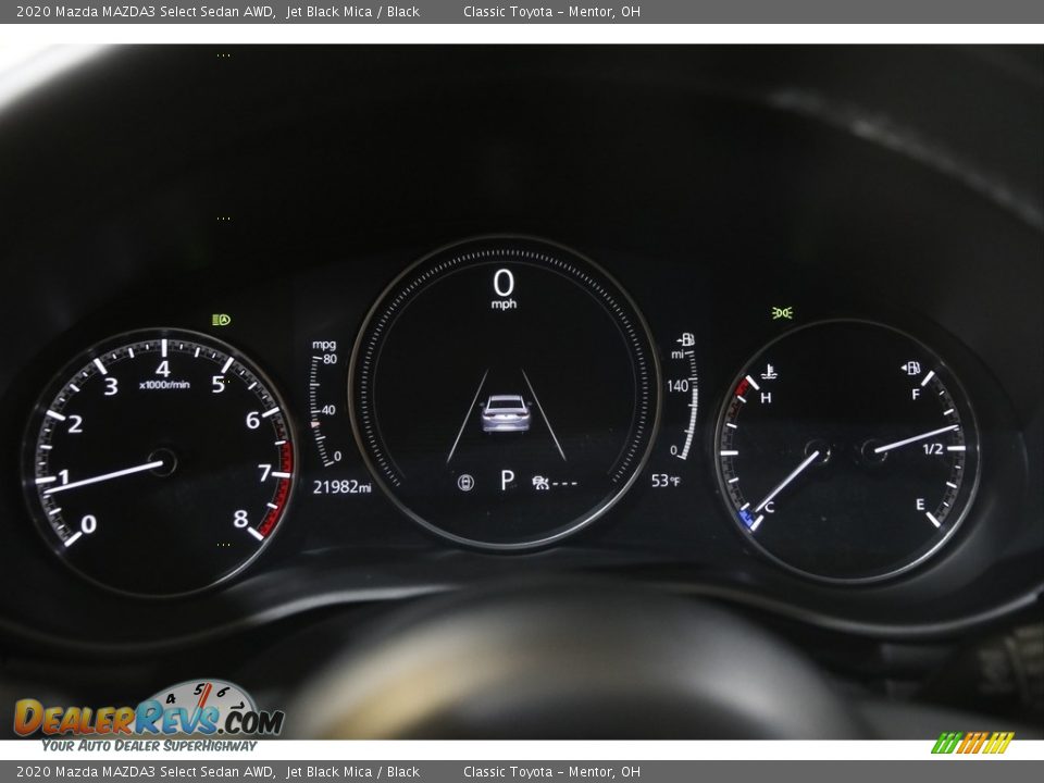 2020 Mazda MAZDA3 Select Sedan AWD Jet Black Mica / Black Photo #8