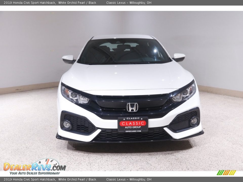 2019 Honda Civic Sport Hatchback White Orchid Pearl / Black Photo #2