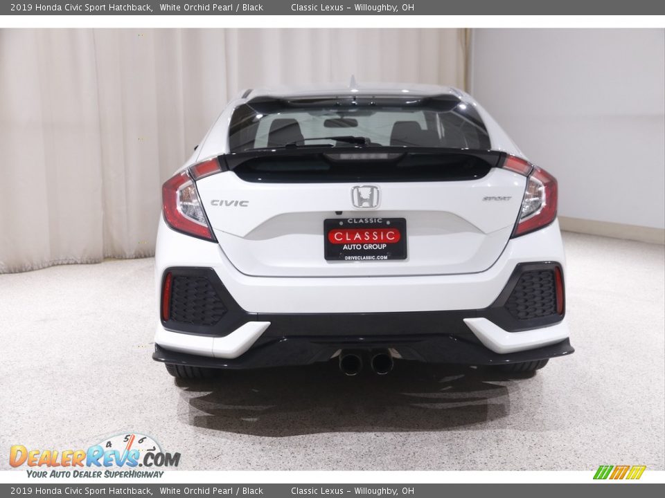 2019 Honda Civic Sport Hatchback White Orchid Pearl / Black Photo #17
