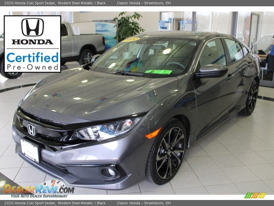 2020 Honda Civic Sport Sedan Modern Steel Metallic / Black Photo #1