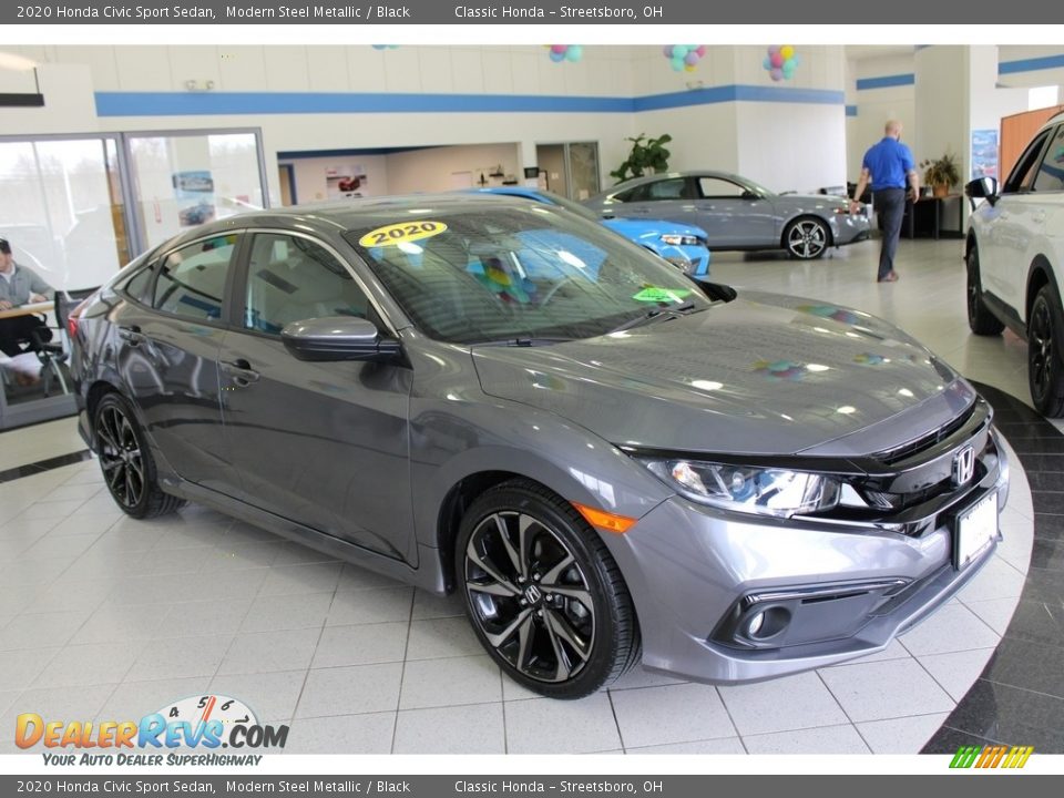 2020 Honda Civic Sport Sedan Modern Steel Metallic / Black Photo #3