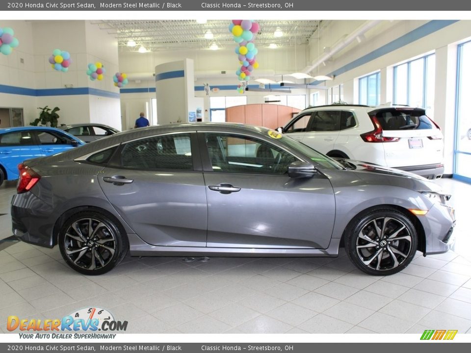 2020 Honda Civic Sport Sedan Modern Steel Metallic / Black Photo #4