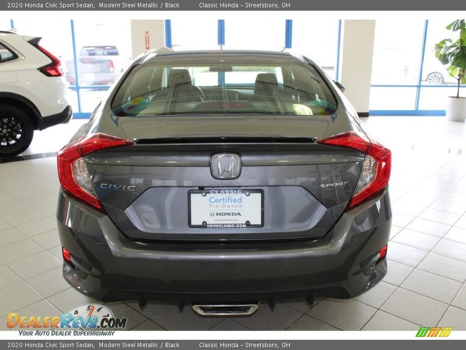 2020 Honda Civic Sport Sedan Modern Steel Metallic / Black Photo #8