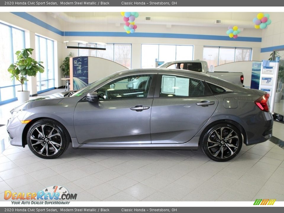2020 Honda Civic Sport Sedan Modern Steel Metallic / Black Photo #10