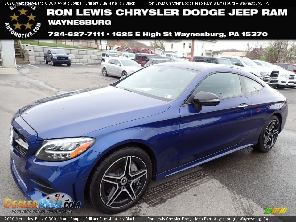 2020 Mercedes-Benz C 300 4Matic Coupe Brilliant Blue Metallic / Black Photo #1