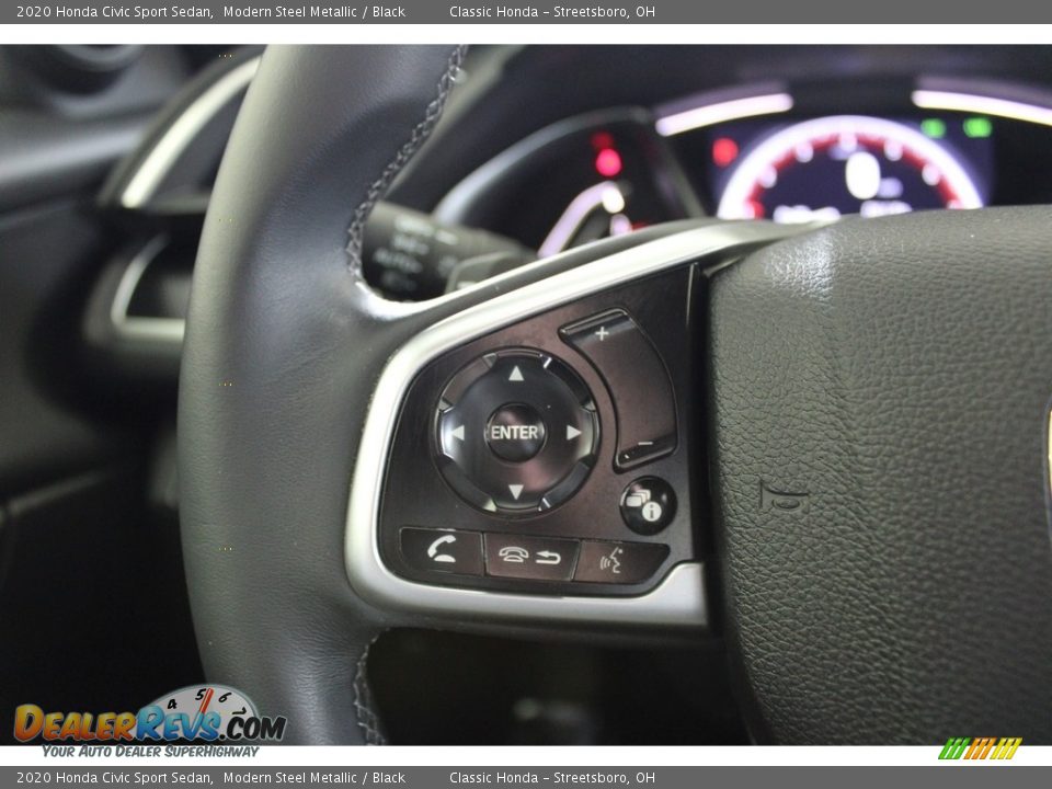 2020 Honda Civic Sport Sedan Modern Steel Metallic / Black Photo #30