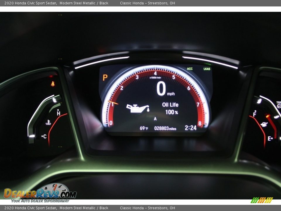2020 Honda Civic Sport Sedan Modern Steel Metallic / Black Photo #32