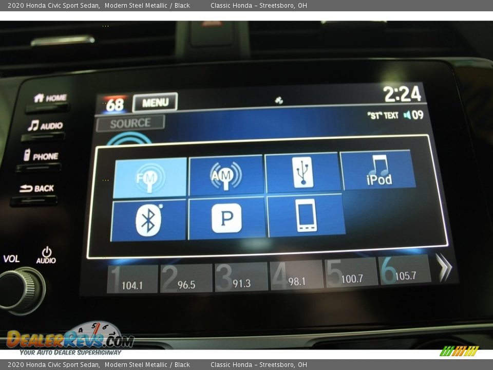 2020 Honda Civic Sport Sedan Modern Steel Metallic / Black Photo #36