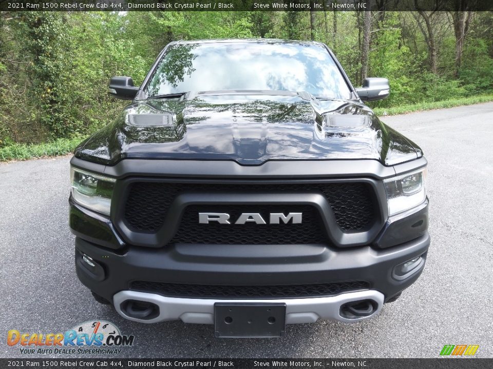 2021 Ram 1500 Rebel Crew Cab 4x4 Diamond Black Crystal Pearl / Black Photo #4