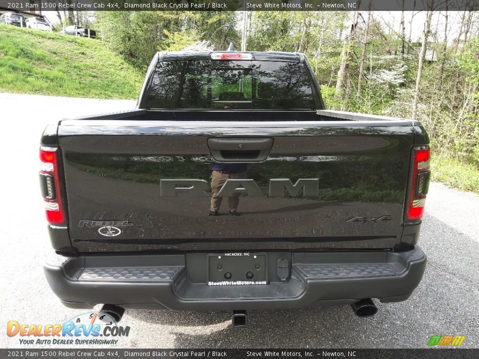 2021 Ram 1500 Rebel Crew Cab 4x4 Diamond Black Crystal Pearl / Black Photo #8