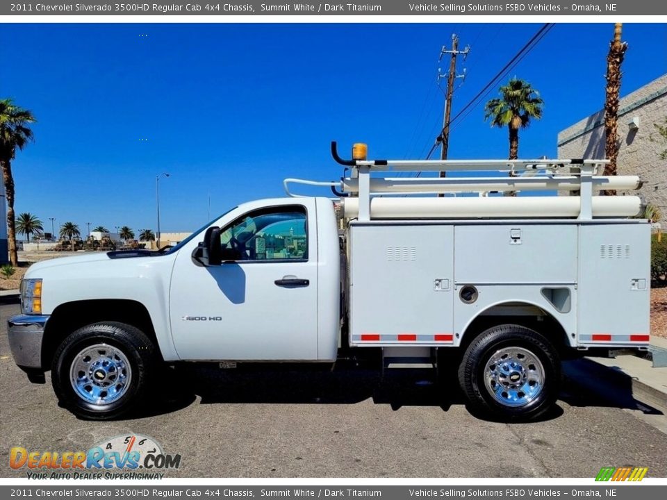 2011 Chevrolet Silverado 3500HD Regular Cab 4x4 Chassis Summit White / Dark Titanium Photo #23