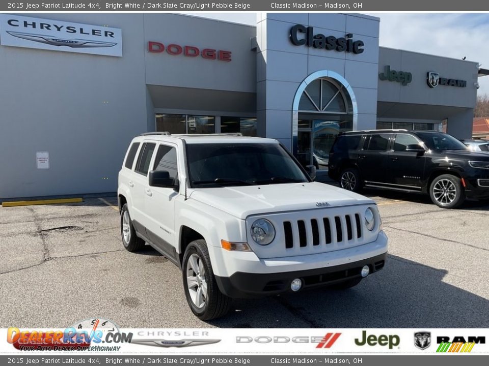 2015 Jeep Patriot Latitude 4x4 Bright White / Dark Slate Gray/Light Pebble Beige Photo #1