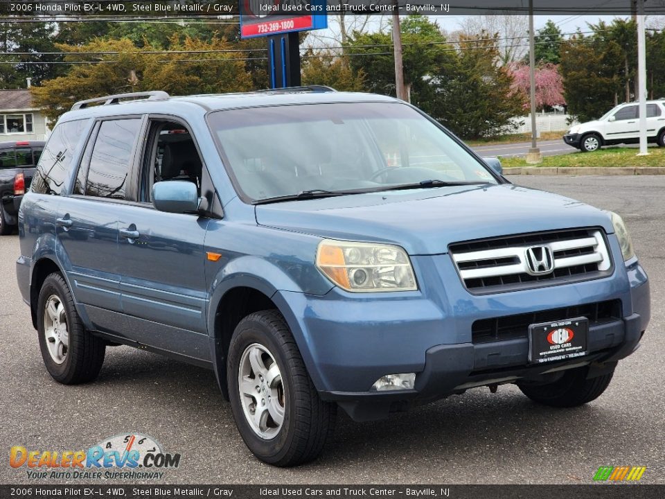 2006 Honda Pilot EX-L 4WD Steel Blue Metallic / Gray Photo #2