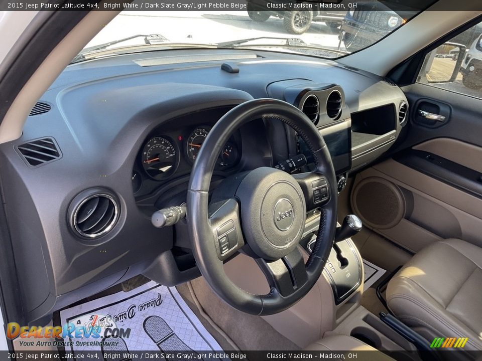 2015 Jeep Patriot Latitude 4x4 Bright White / Dark Slate Gray/Light Pebble Beige Photo #3