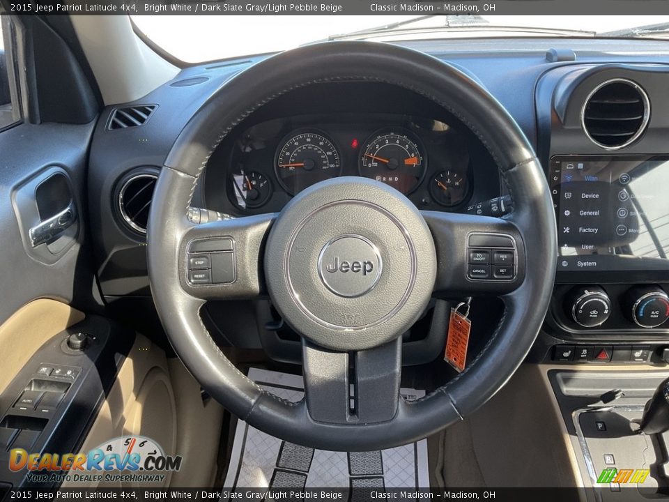 2015 Jeep Patriot Latitude 4x4 Bright White / Dark Slate Gray/Light Pebble Beige Photo #4