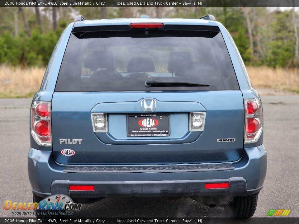 2006 Honda Pilot EX-L 4WD Steel Blue Metallic / Gray Photo #4