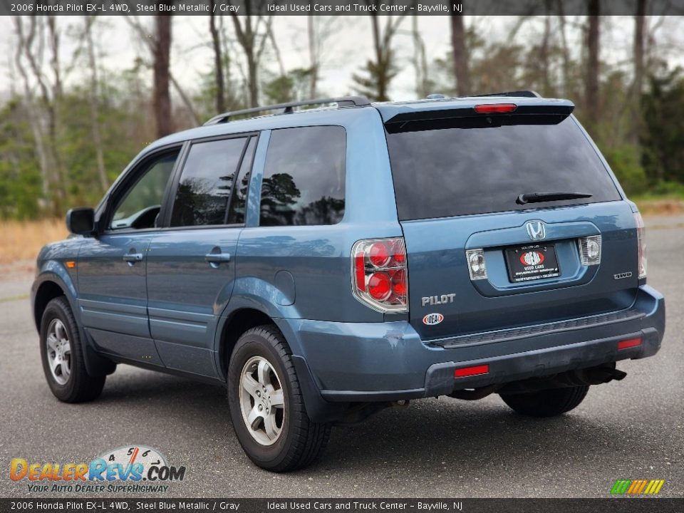 2006 Honda Pilot EX-L 4WD Steel Blue Metallic / Gray Photo #6