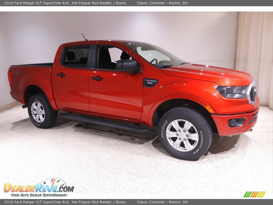 2019 Ford Ranger XLT SuperCrew 4x4 Hot Pepper Red Metallic / Ebony Photo #1