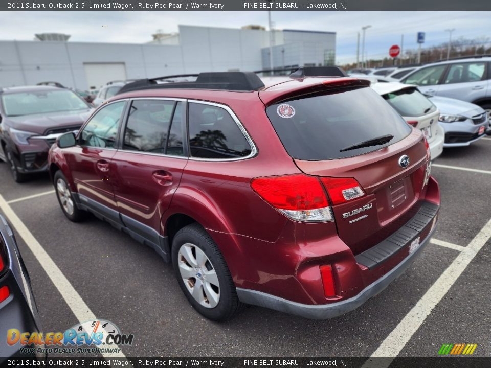 2011 Subaru Outback 2.5i Limited Wagon Ruby Red Pearl / Warm Ivory Photo #6