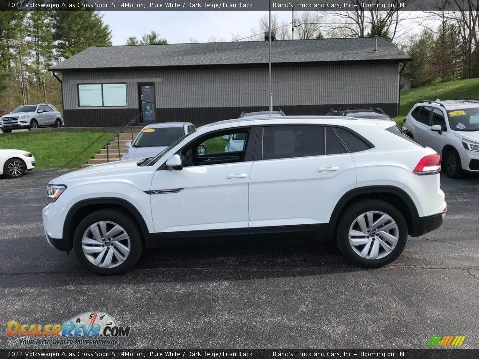 2022 Volkswagen Atlas Cross Sport SE 4Motion Pure White / Dark Beige/Titan Black Photo #1