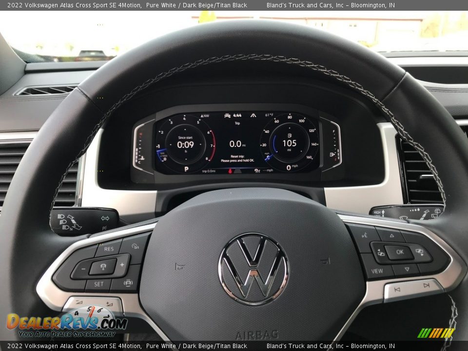 2022 Volkswagen Atlas Cross Sport SE 4Motion Pure White / Dark Beige/Titan Black Photo #21