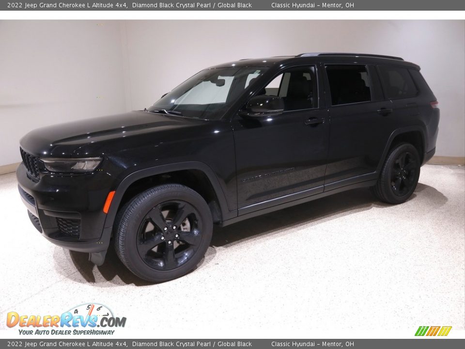 2022 Jeep Grand Cherokee L Altitude 4x4 Diamond Black Crystal Pearl / Global Black Photo #3
