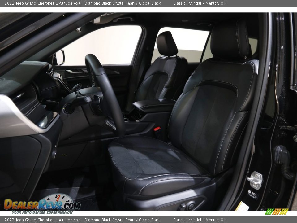 2022 Jeep Grand Cherokee L Altitude 4x4 Diamond Black Crystal Pearl / Global Black Photo #5