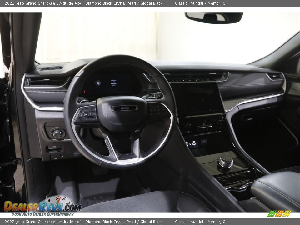 2022 Jeep Grand Cherokee L Altitude 4x4 Diamond Black Crystal Pearl / Global Black Photo #6