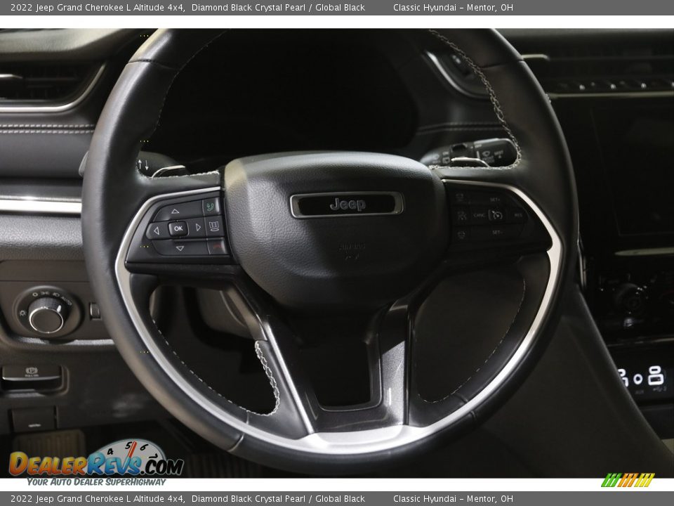 2022 Jeep Grand Cherokee L Altitude 4x4 Diamond Black Crystal Pearl / Global Black Photo #7