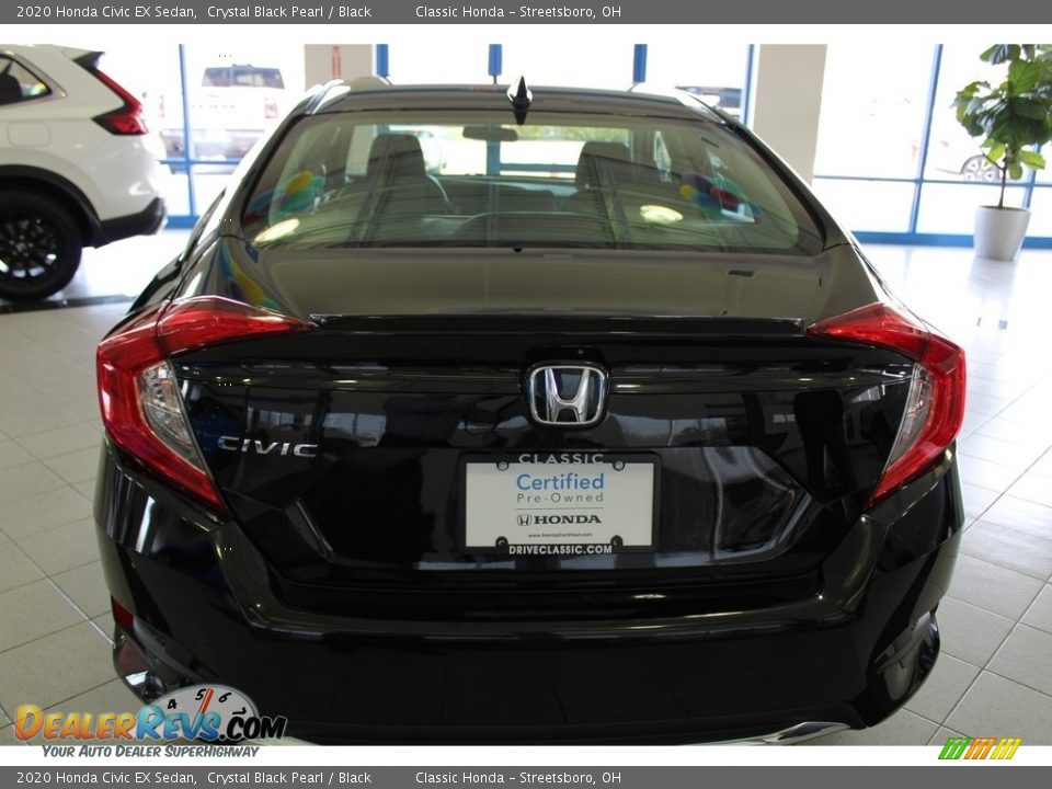 2020 Honda Civic EX Sedan Crystal Black Pearl / Black Photo #8