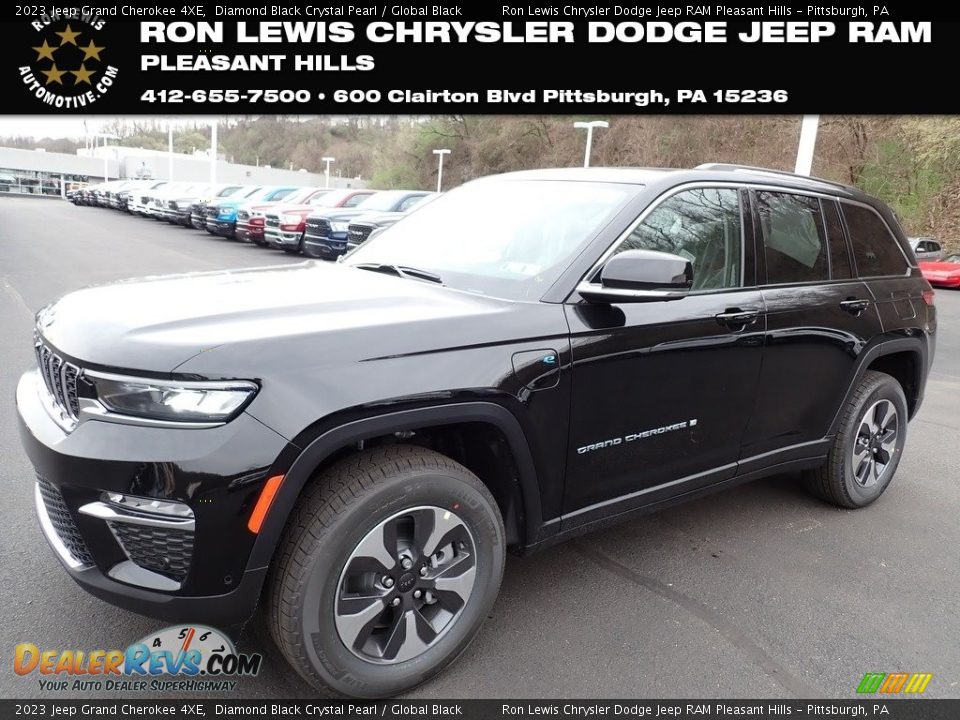 2023 Jeep Grand Cherokee 4XE Diamond Black Crystal Pearl / Global Black Photo #1