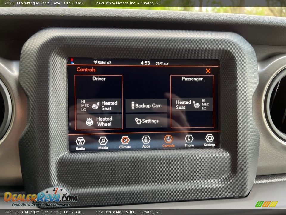 Controls of 2023 Jeep Wrangler Sport S 4x4 Photo #20