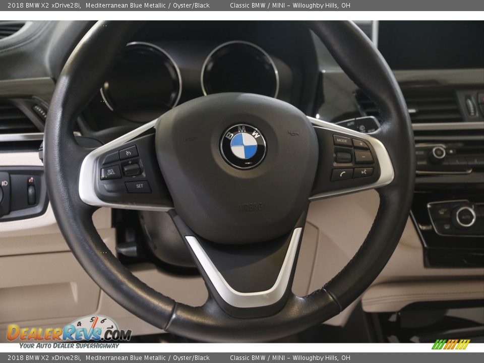 2018 BMW X2 xDrive28i Mediterranean Blue Metallic / Oyster/Black Photo #7