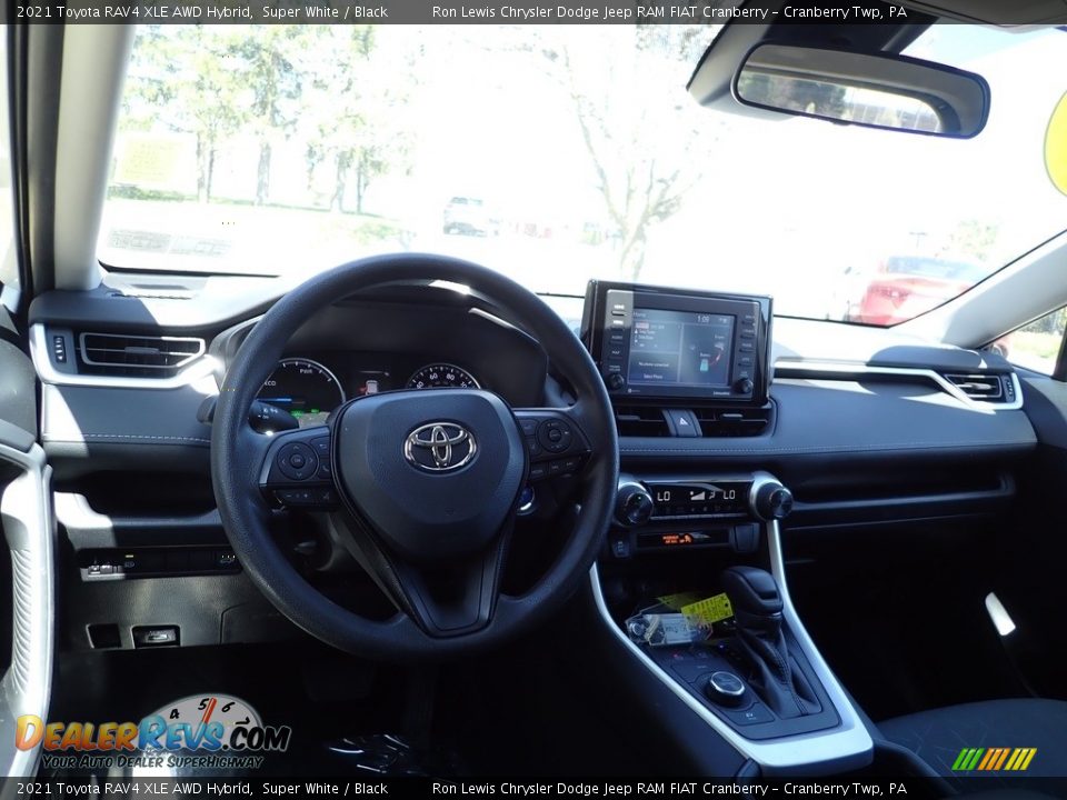 2021 Toyota RAV4 XLE AWD Hybrid Super White / Black Photo #13