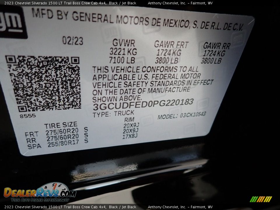 2023 Chevrolet Silverado 1500 LT Trail Boss Crew Cab 4x4 Black / Jet Black Photo #15